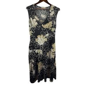 Women’s Byer Too! Large Black Floral Patterned Maxi Dress